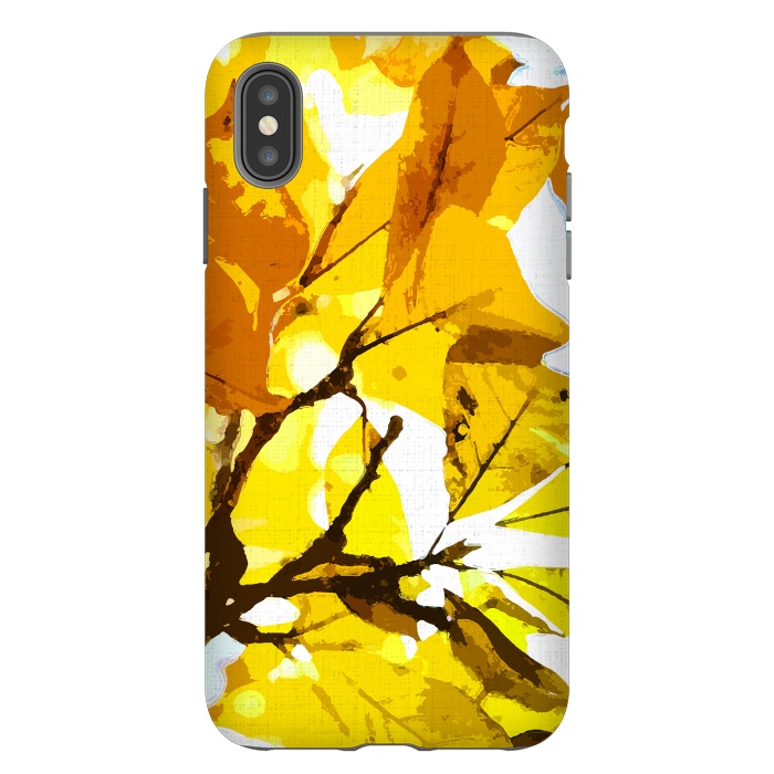 iPhone Xs Max StrongFit Autumn colors, leaves #oil #on #canvas by Bledi