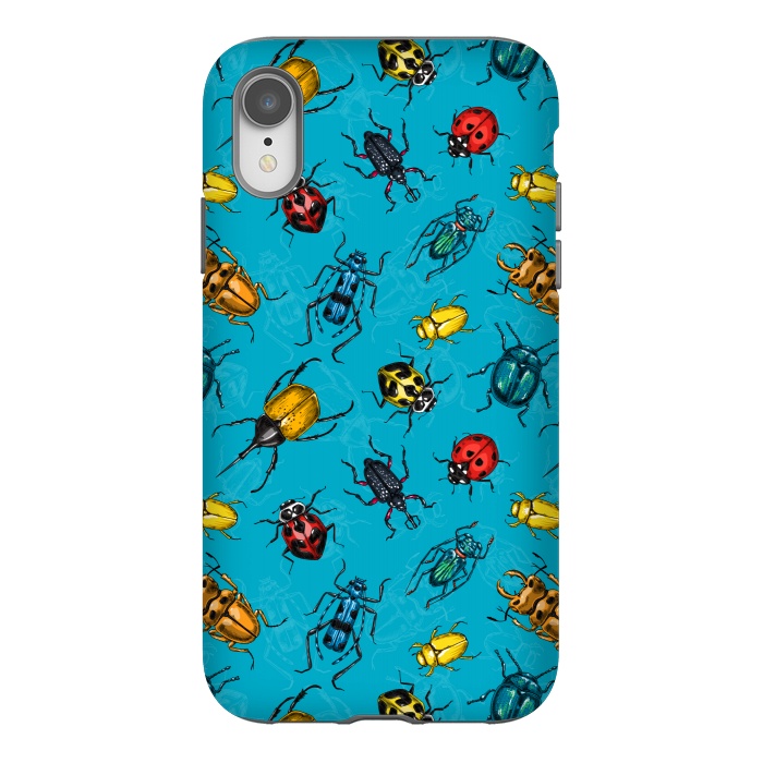 iPhone Xr StrongFit Beetles, hand drawn pattern by Katerina Kirilova