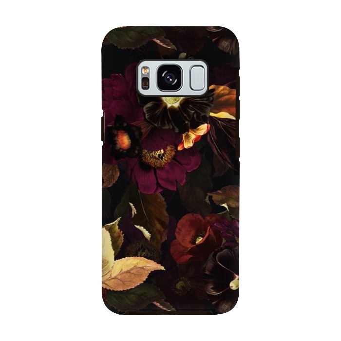 Galaxy S8 StrongFit Dark floral night by  Utart