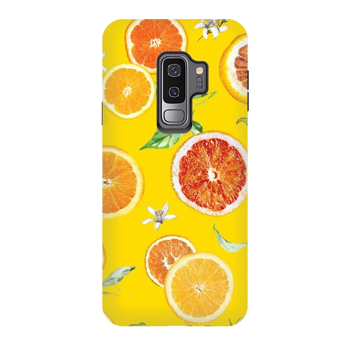Galaxy S9 plus StrongFit Orange slices #pattern #trendy #style by Bledi