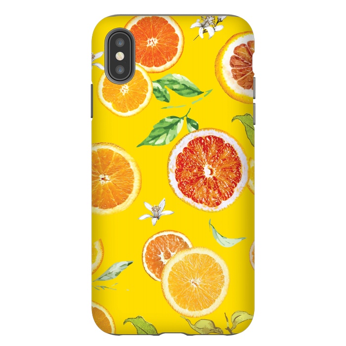 iPhone Xs Max StrongFit Orange slices #pattern #trendy #style by Bledi
