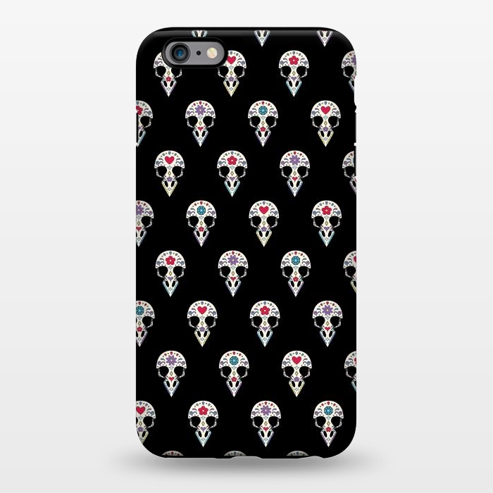 iPhone 6/6s plus StrongFit Bird sugar skull pattern by Laura Nagel