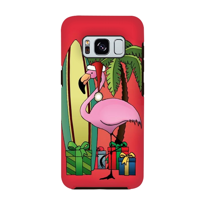 Galaxy S8 StrongFit Xmas Flamingo by Mangulica