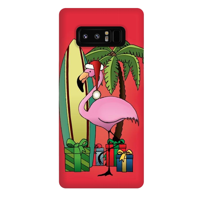 Galaxy Note 8 StrongFit Xmas Flamingo by Mangulica