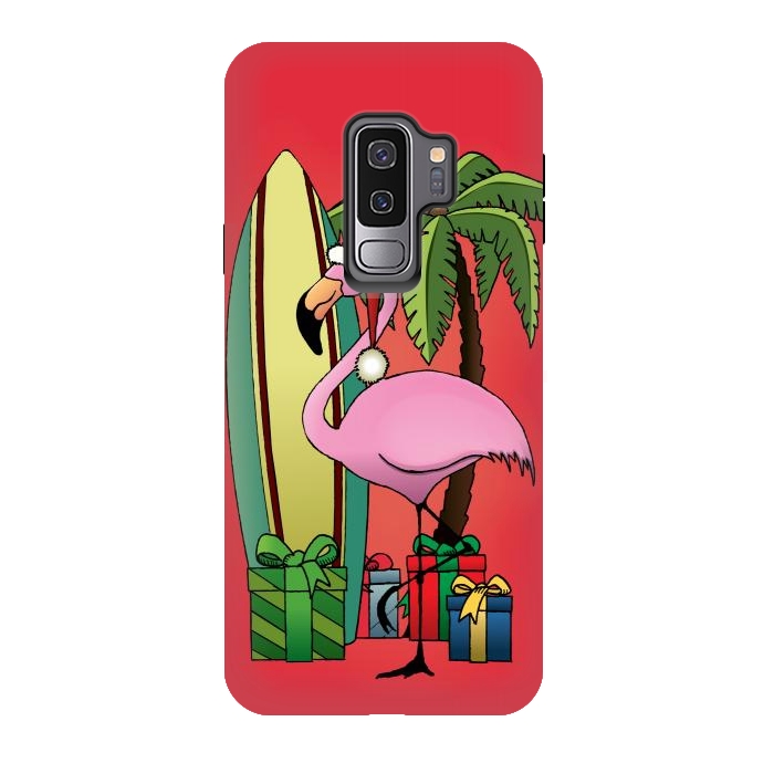 Galaxy S9 plus StrongFit Xmas Flamingo by Mangulica