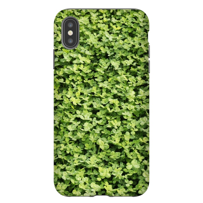 iPhone Xs Max StrongFit Irish Green Clovers by Takeapic Galicia