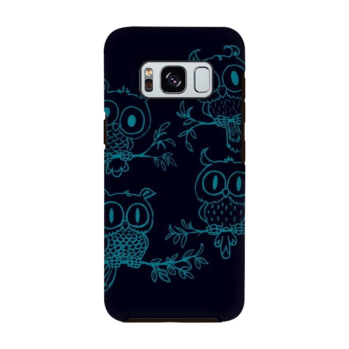 Galaxy S8 StrongFit Owls in the night by Mangulica