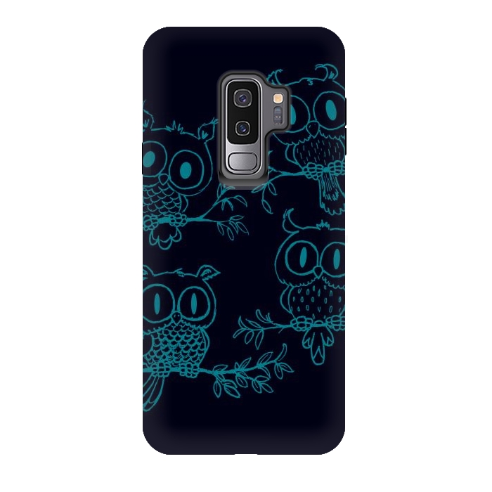 Galaxy S9 plus StrongFit Owls in the night by Mangulica