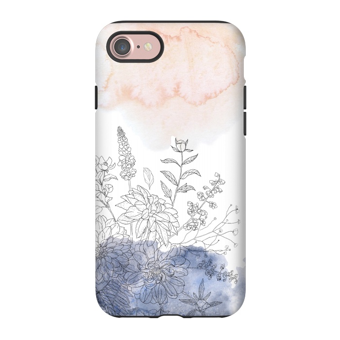 iPhone 7 StrongFit Ink Blush Flower Meadow  by  Utart