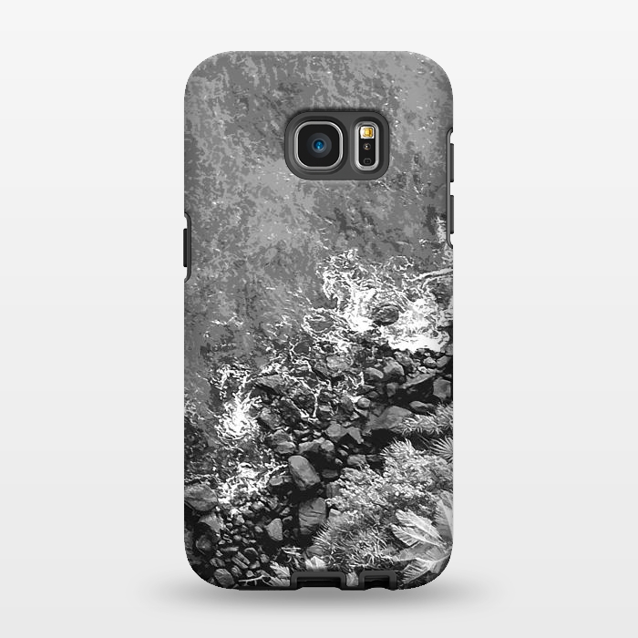 Galaxy S7 EDGE StrongFit Rocks in the sea, above view 2 by Bledi