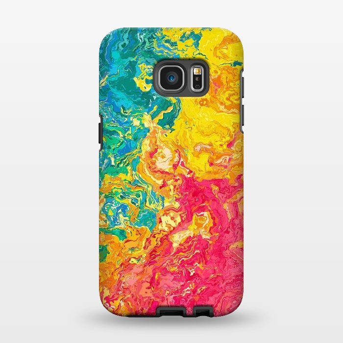 Galaxy S7 EDGE StrongFit Rainbow Abstract Painting I by Art Design Works