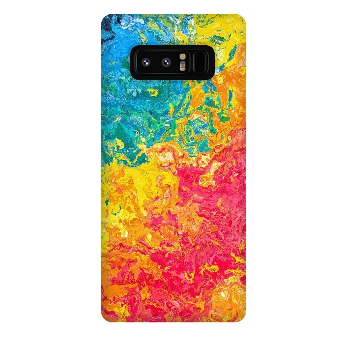 Galaxy Note 8 StrongFit Rainbow Abstract Painting II by Art Design Works