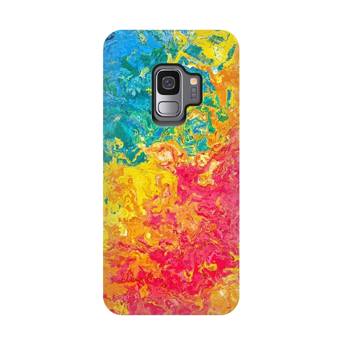 Galaxy S9 StrongFit Rainbow Abstract Painting II by Art Design Works