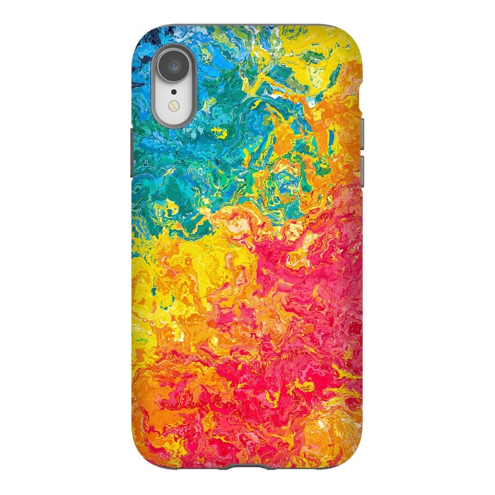 iPhone Xr StrongFit Rainbow Abstract Painting II by Art Design Works