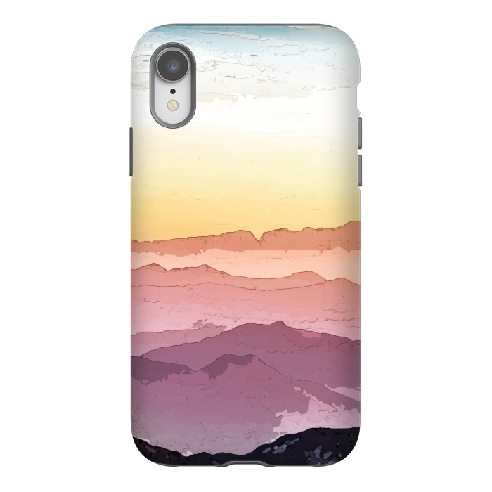 iPhone Xr StrongFit Mountain Waves by Creativeaxle