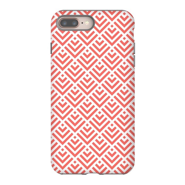 iPhone 7 plus StrongFit Living Coral Pattern I by Art Design Works