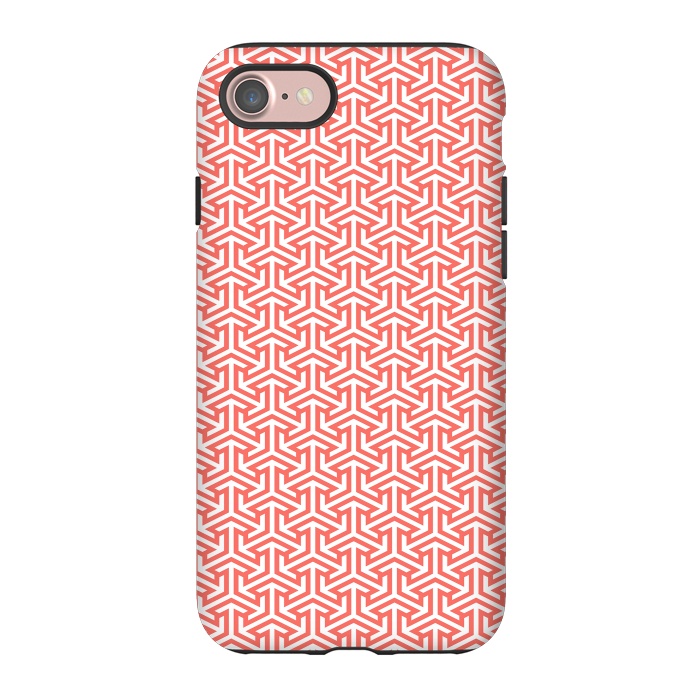 iPhone 7 StrongFit Living Coral Pattern III by Art Design Works