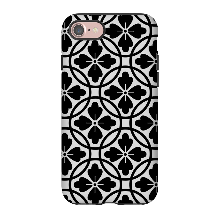 iPhone 7 StrongFit black floral pattern by MALLIKA