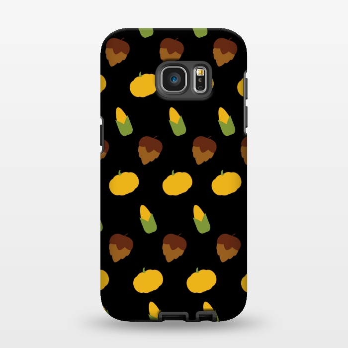 Galaxy S7 EDGE StrongFit corn pumpkin pattern by MALLIKA