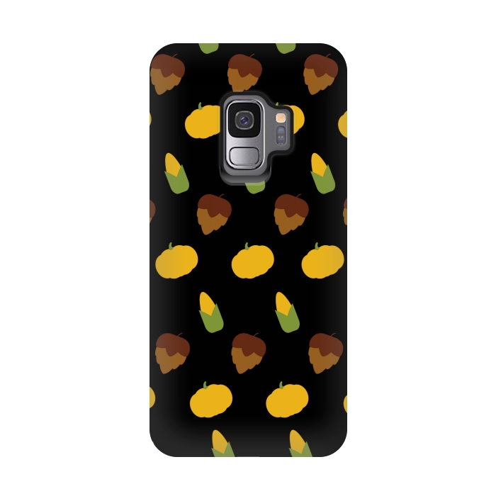 Galaxy S9 StrongFit corn pumpkin pattern by MALLIKA