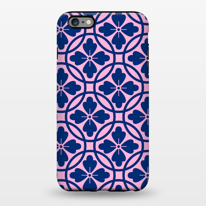 iPhone 6/6s plus StrongFit blue pink floral pattern 2 by MALLIKA