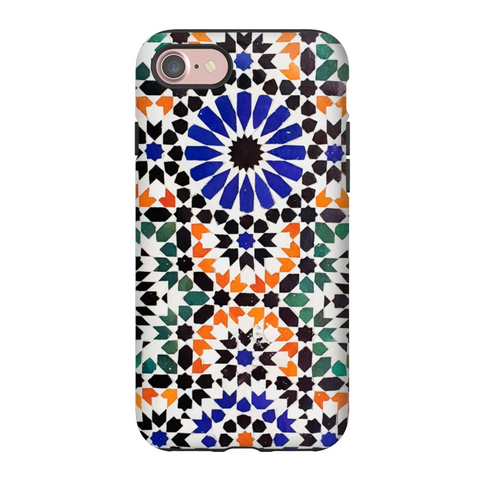 iPhone 7 StrongFit Colorful tiles geometric pattern by Oana 