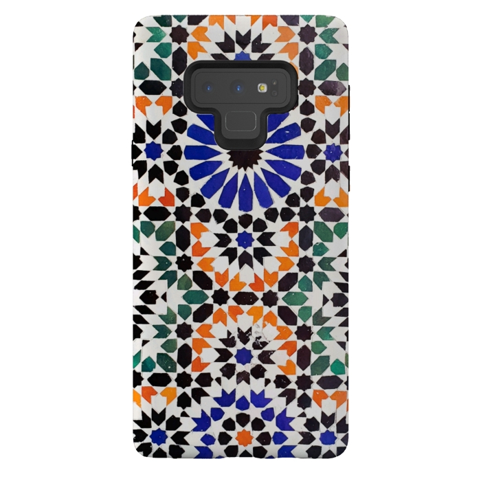 Galaxy Note 9 StrongFit Colorful tiles geometric pattern by Oana 
