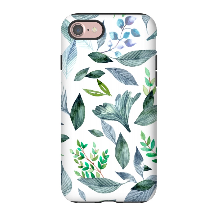 iPhone 7 StrongFit Watercolor fallen leaves 2 by Bledi