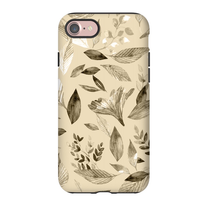 iPhone 7 StrongFit Watercolor fallen leaves 3 by Bledi