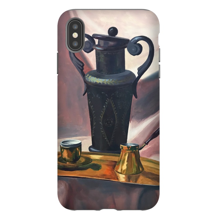 iPhone Xs Max StrongFit Peaceful nature #Oil #on #canvas by Bledi
