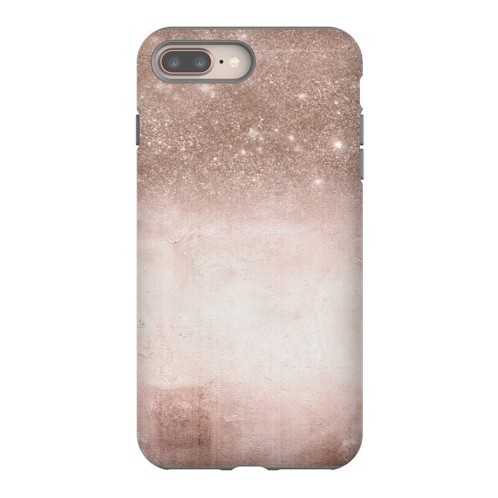 iPhone 7 plus StrongFit Rose Gold Blush Glitter and  Concrete by  Utart
