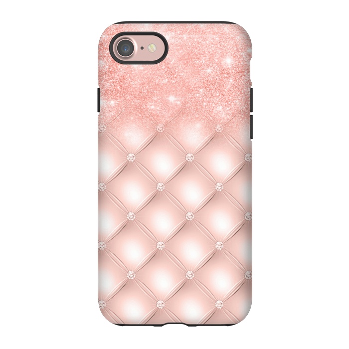 iPhone 7 StrongFit Blush Pink Glitter on Luxury Pink Diamonds  by  Utart