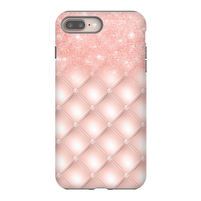 iPhone 7 plus StrongFit Blush Pink Glitter on Luxury Pink Diamonds  by  Utart