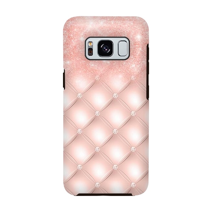 Galaxy S8 StrongFit Blush Pink Glitter on Luxury Pink Diamonds  by  Utart