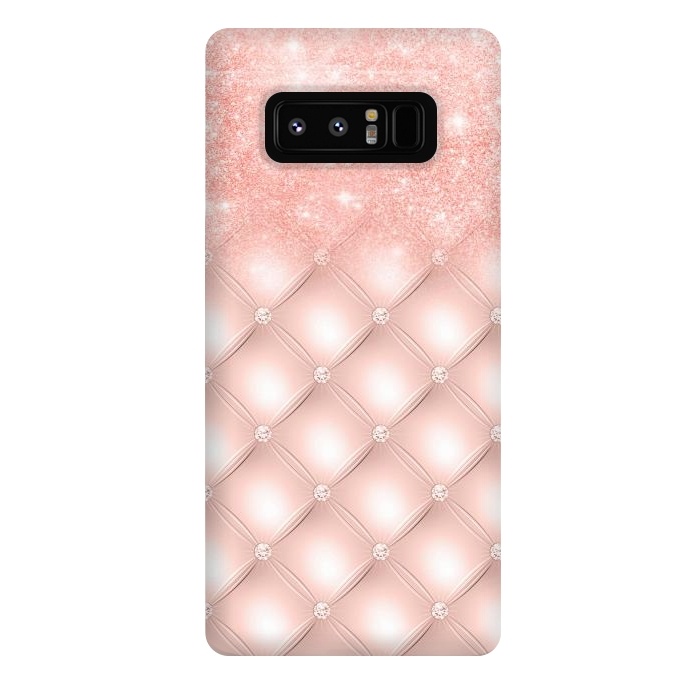 Galaxy Note 8 StrongFit Blush Pink Glitter on Luxury Pink Diamonds  by  Utart