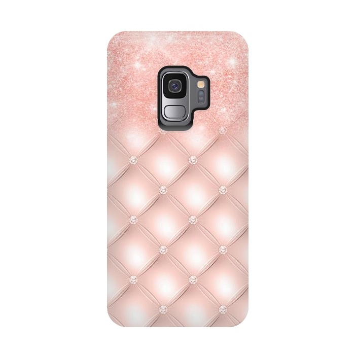 Galaxy S9 StrongFit Blush Pink Glitter on Luxury Pink Diamonds  by  Utart
