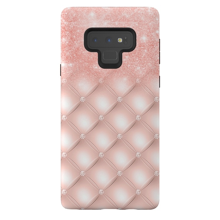 Galaxy Note 9 StrongFit Blush Pink Glitter on Luxury Pink Diamonds  by  Utart