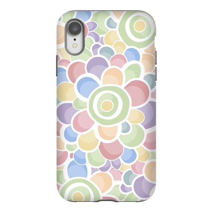 iPhone Xr StrongFit Pastel Bubble Flower by Majoih