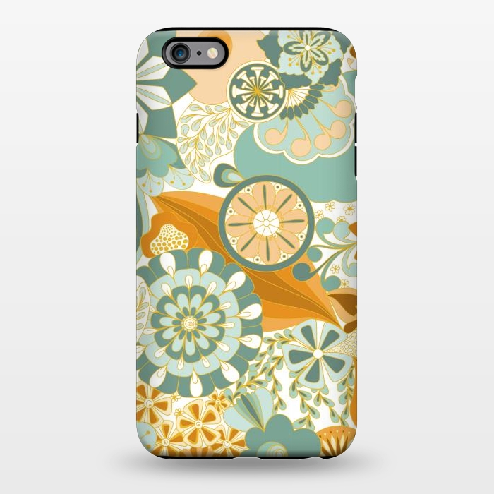 iPhone 6/6s plus StrongFit Flowers, Flowers Everywhere - Orange and Green by Paula Ohreen