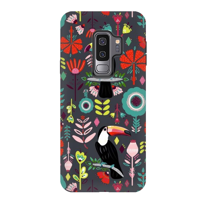 Galaxy S9 plus StrongFit Colorful Toucans With Bright Red  by Tigatiga