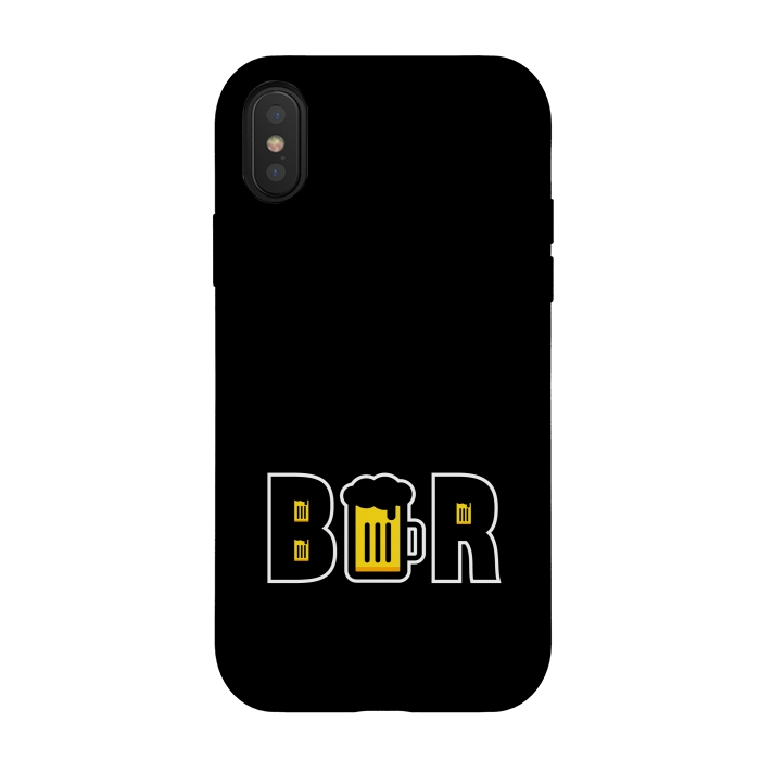 iPhone Xs / X StrongFit drink beer by TMSarts