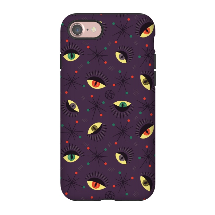iPhone 7 StrongFit Reptile Witch Eyes Spooky Retro Pattern by Boriana Giormova