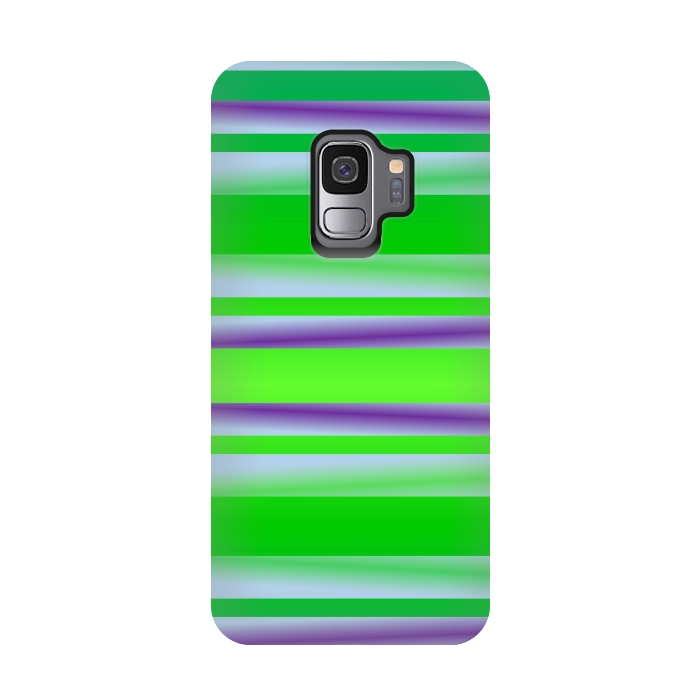 Galaxy S9 StrongFit green abstract lines by MALLIKA