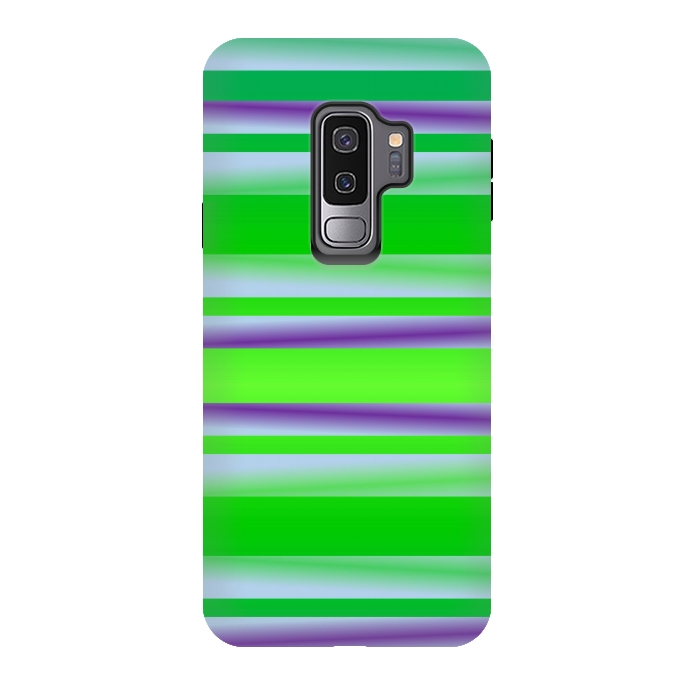 Galaxy S9 plus StrongFit green abstract lines by MALLIKA