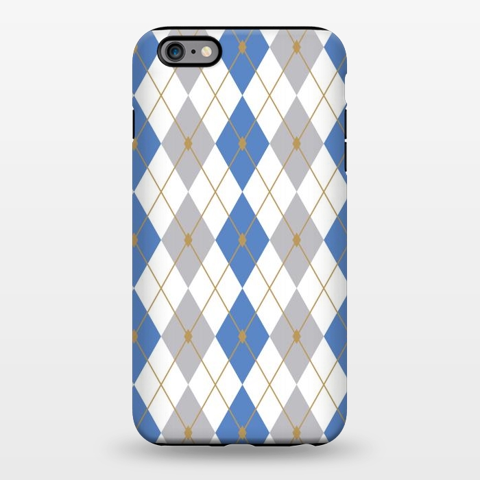 iPhone 6/6s plus StrongFit Blue & Gray Rhombus by Bledi