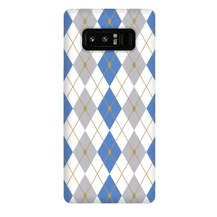 Galaxy Note 8 StrongFit Blue & Gray Rhombus by Bledi