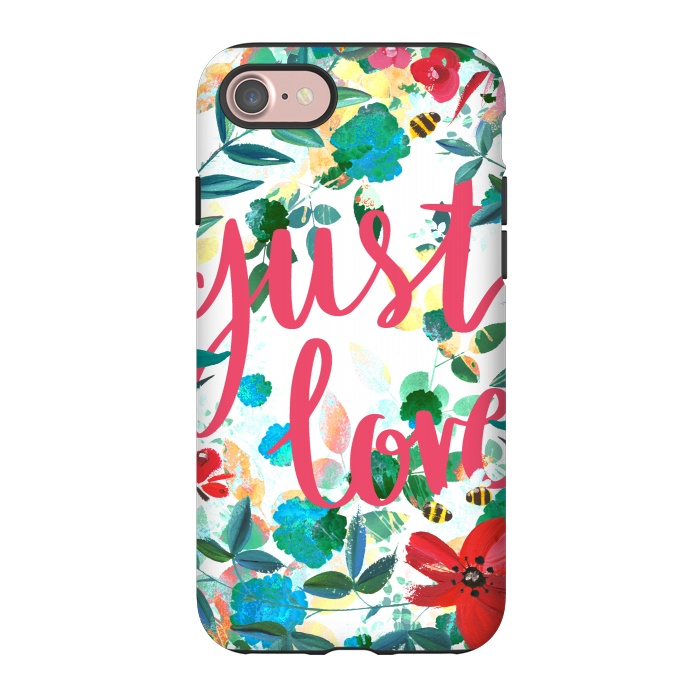 iPhone 7 StrongFit Just love vibrant flowers and insects Valentine's by Oana 