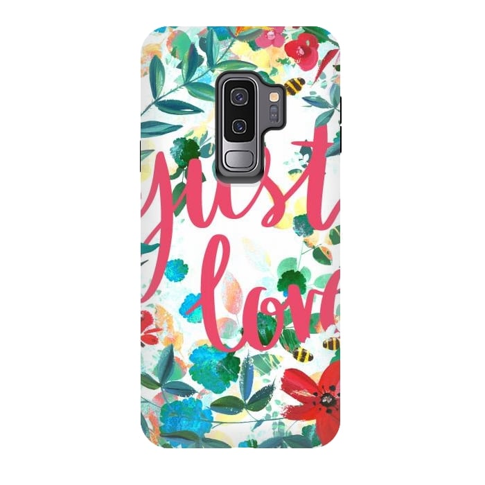 Galaxy S9 plus StrongFit Just love vibrant flowers and insects Valentine's by Oana 
