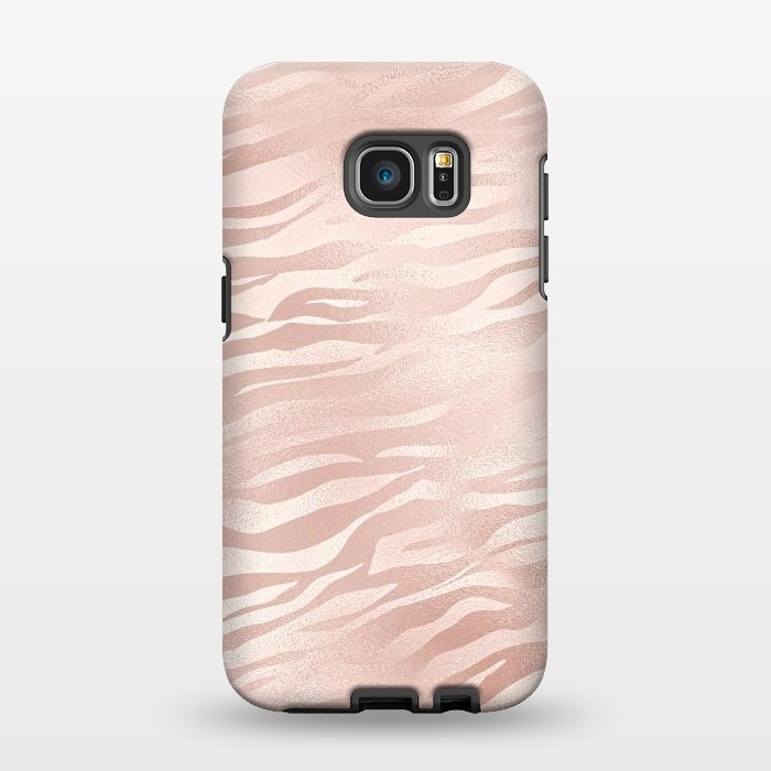 Galaxy S7 EDGE StrongFit Rose Gold Tiger by  Utart