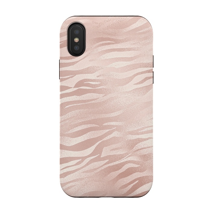iPhone Xs / X StrongFit Rose Gold Tiger by  Utart